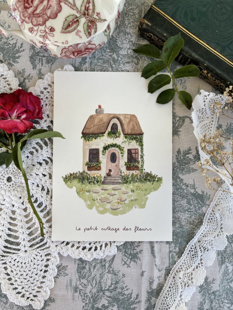 Affiche "Le cottage des fleurs"