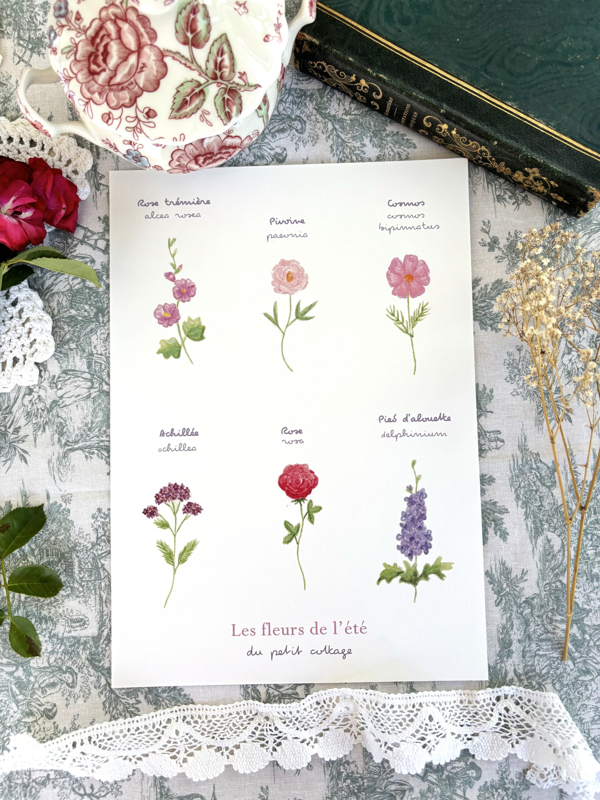 Affiche "Les fleurs de l'été"