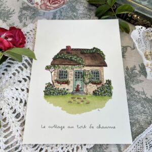 Affiche "Le cottage au toit de chaume"