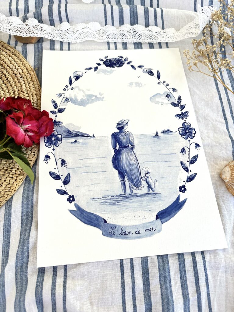 Affiche "Le bain de mer"