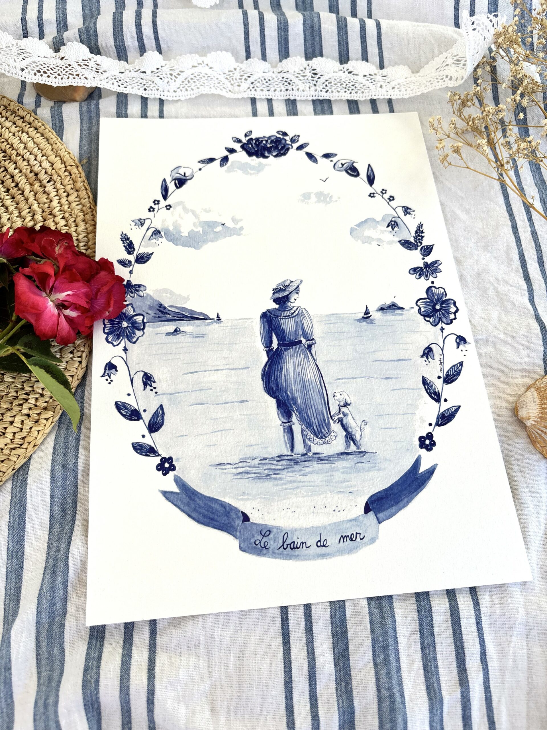Affiche "Le bain de mer"